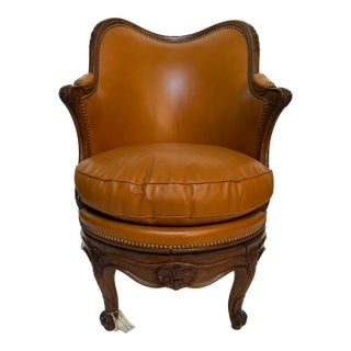 Mid 19th Century French Louis XV Swivel Chair by J Nelson For Sale