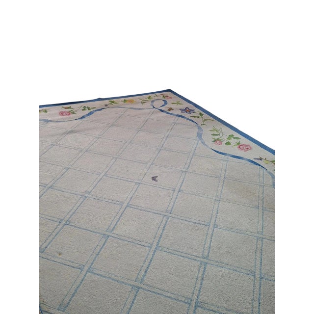 1980s Massive George Wells Hooked Rug For Sale - Image 5 of 18