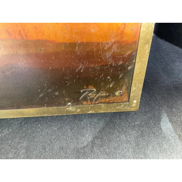 Brass Mid Century Modern Bijan Brass Wall Plaque For Sale - Image 8 of 12