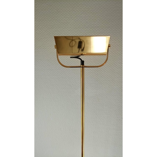 Gold Italian Floor Lamp in Polished Brass, 1970s For Sale - Image 8 of 9