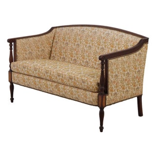 Hickory Chair Co Sheraton Style Mahogany Loveseat Settee For Sale