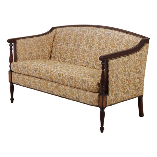 Hickory Chair Co Sheraton Style Mahogany Loveseat Settee For Sale