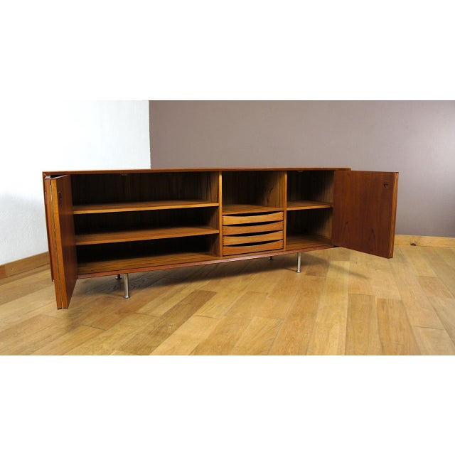 Wood Vintage Danish Enfilade Teak by Erik Brouer for Brouers Furniture Factory, 1960 For Sale - Image 7 of 10