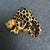 Hollywood Regency Vintage Leopard Brooch Gold Tone Cheetah Jaguar Pin Enamel Rhinestone Park Lane For Sale - Image 3 of 7