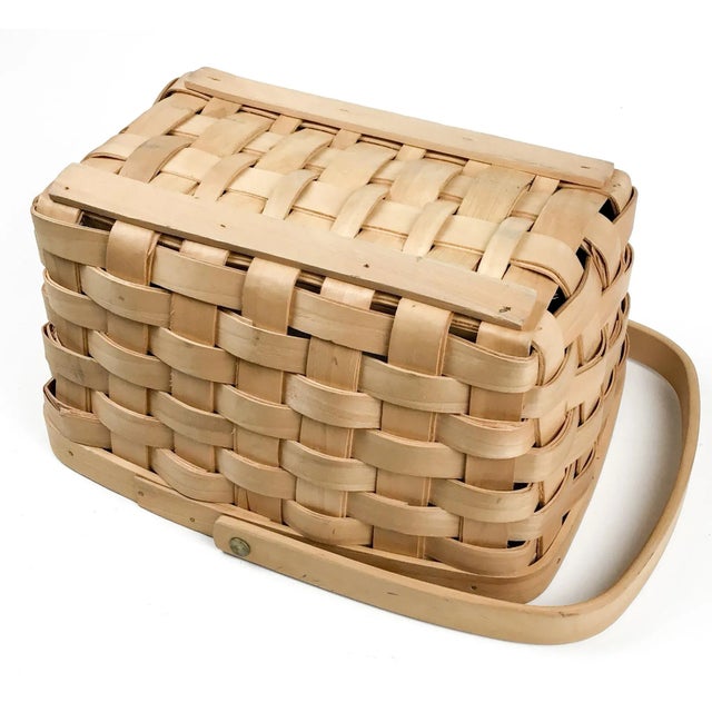 Vintage French Bentwood Picnic Basket For Sale - Image 12 of 13