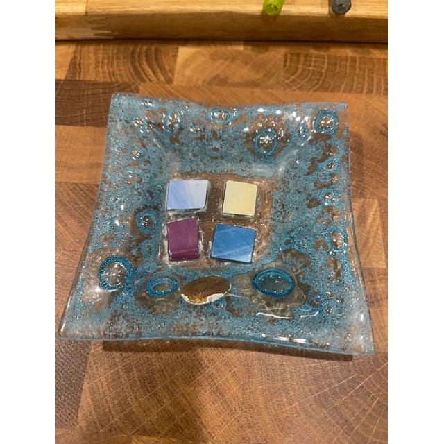 Murano 1960s Hand Made Murano Fused Art Glass With Murrine Ring Trinket Dishes - Pair For Sale - Image 4 of 5