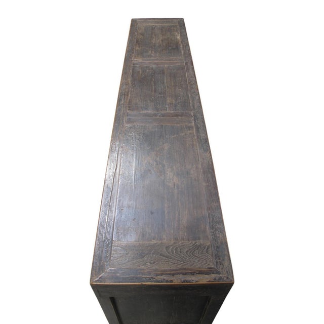 Brown Vintage Hand Made Reclaimed Elm Sideboard Cabinet 32 For Sale - Image 8 of 12
