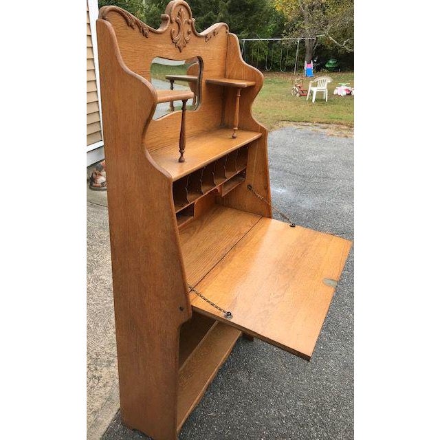 Antique Oak Larkin Fall Front Desk Chairish