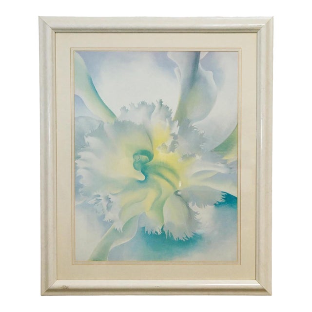 Mid 20th Century "An Orchid" Poster Print After Georgia O'Keeffe, Framed For Sale