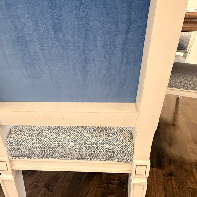 Set of 6 Highland House Dining Side Chairs With Schumacher Fabric For Sale - Image 10 of 16