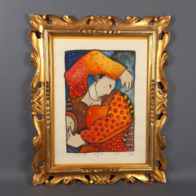 Flamenco, 20th Century, Mixed Media, Framed For Sale - Image 13 of 13