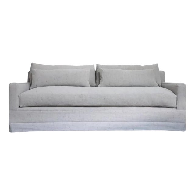 Moss Studios Kathy Sofa (Slubby Linen Flax) For Sale