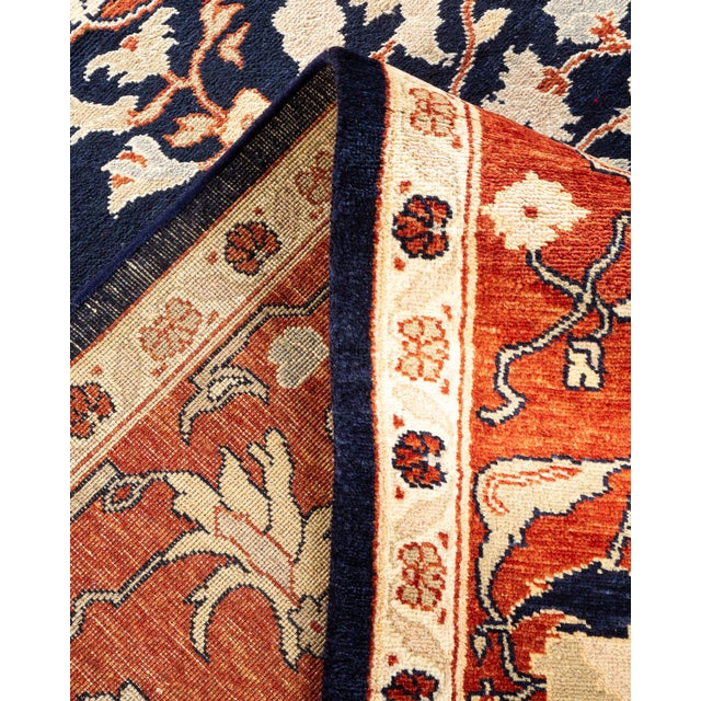 Mogul, One-of-a-Kind Hand-Knotted Area Rug in Blue, 9' 3" x 12' 2" For Sale In New York - Image 6 of 8