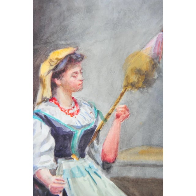 Mid-Century Modern 19th Century Sketch of a Woman For Sale - Image 3 of 8