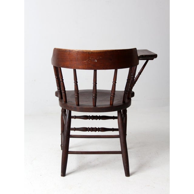 Antique Crocker Chair Company Windsor Writing Arm Chair For Sale - Image 9 of 15
