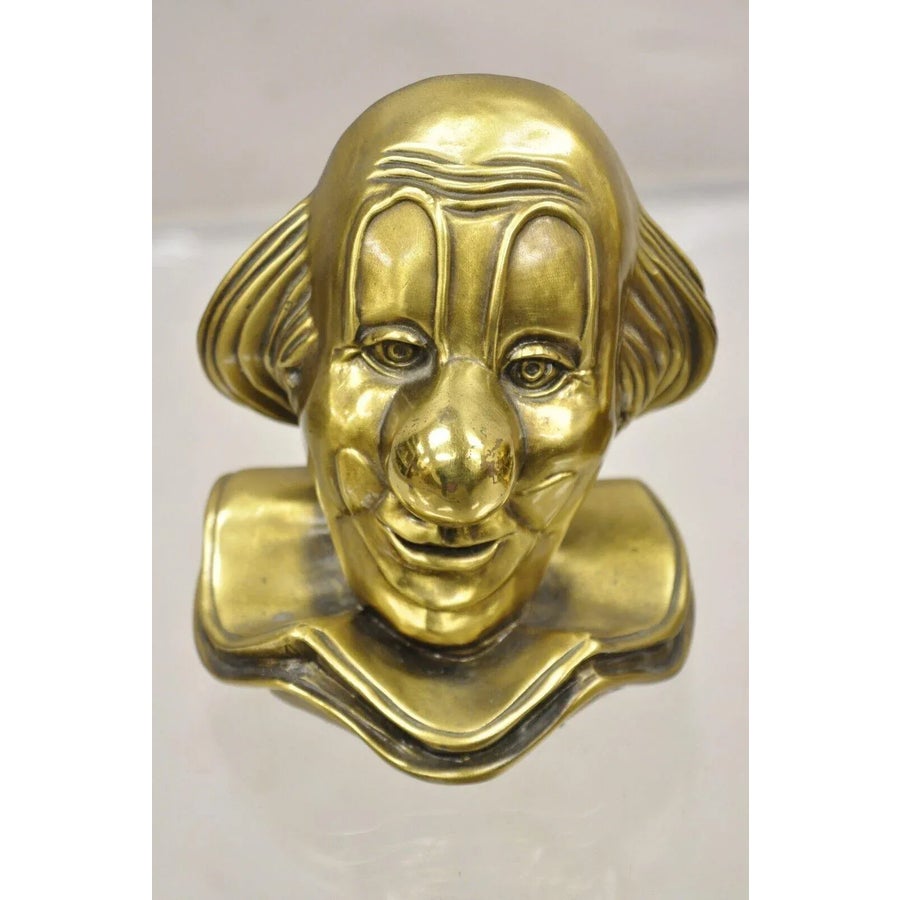 1940 Brass Clown Head Bookends クラウンヘッド 1940 Brass Clown Head Bookends クラウンヘッド