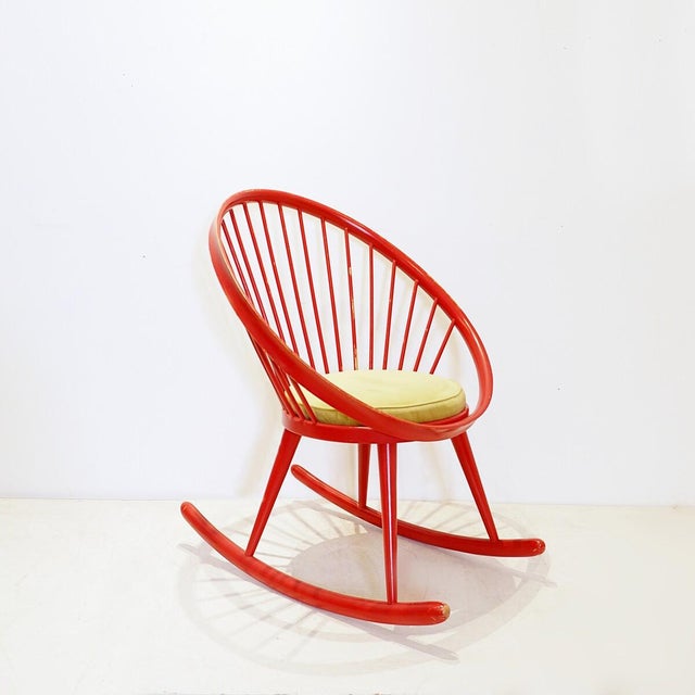 Vintage Circle Rocking Chair by Yngve Ekström for Stol AB Sweden, 1960s For Sale - Image 13 of 13