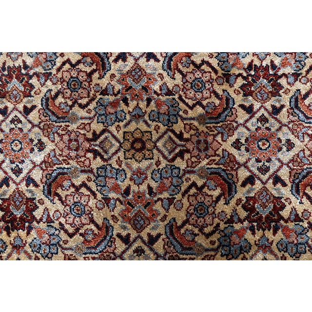 Navy Blue Doris Leslie Blau Small Vintage Egyptian Handmade Silk Rug For Sale - Image 8 of 9