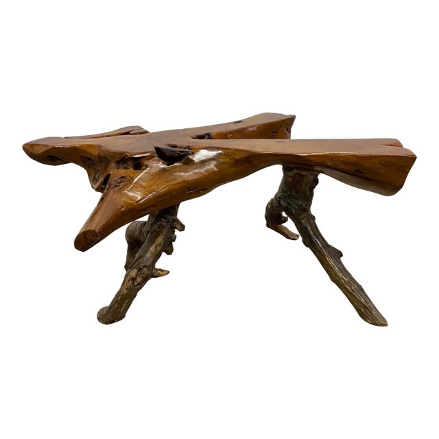 Mid-Century Coastal Driftwood Coffee or Side Table, 1970s For Sale