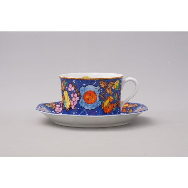 Marqueterie de Pierres d'Orient et d'Occident Café Au Lait Cup and Saucer from Hermès Paris, 1980s, Set of 2 For Sale - Image 8 of 8