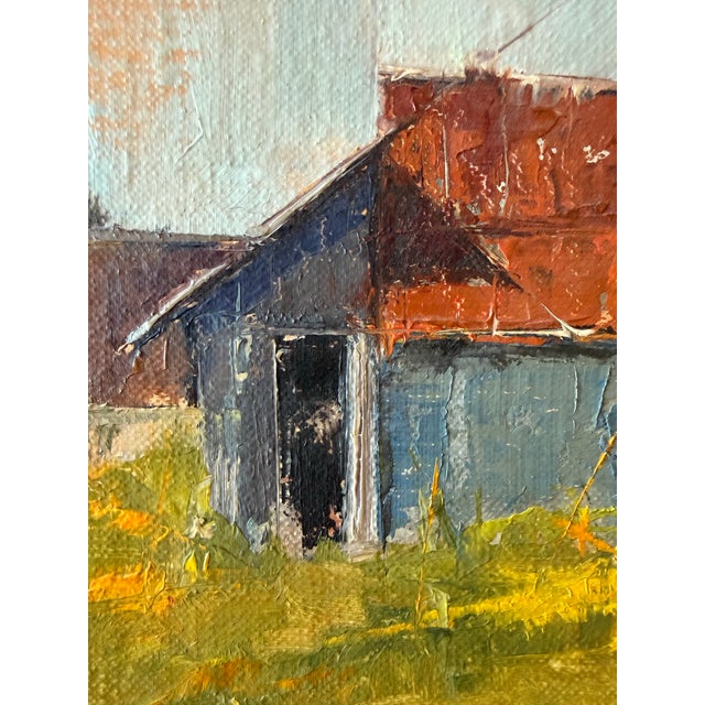2010s Impressionist Landscape Oil Painting on Panel by Judy Davis For Sale - Image 5 of 8