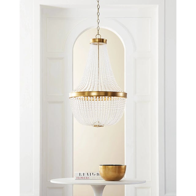 Brass Chapman & Myers by Visual Comfort Studio Summerhill Medium Chandelier, Burnished Brass For Sale - Image 8 of 9