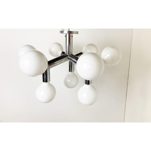 Atomic Ceiling Lamp attributed to J.T. Kalmar, 1970s For Sale - Image 3 of 10