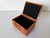 Vintage Brown Leather Decorative Box With Geometric Strap Detail For Sale - Image 12 of 12