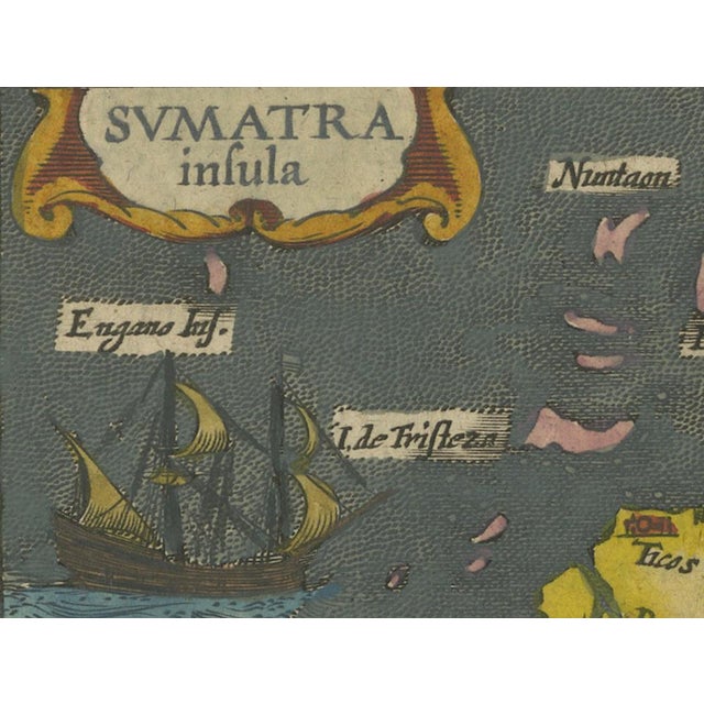 Map of Sumatra, Singapore and the Straits of Malacca after Bertius, 1616 For Sale - Image 3 of 8