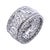 Vintage wide platinum eternity band featuring a dazzling array of white diamonds. The baguette and round cut diamonds are...