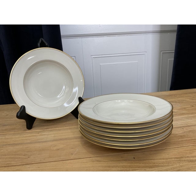 Transitional Vintage Lenox Ambassador Collection Gold Trim Fine China Dinnerware Set—56 Pieces For Sale - Image 3 of 12