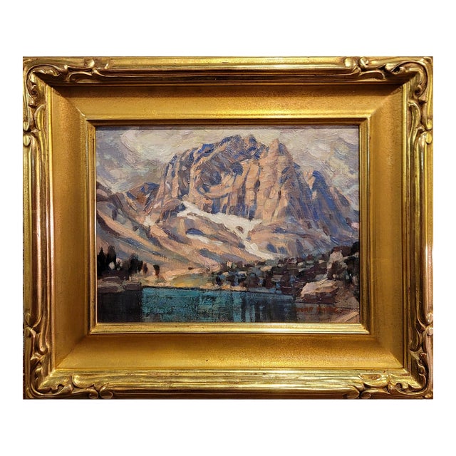 Edgar Payne -Lake in the Sierras-1920s California Impressionist Oil Painting For Sale