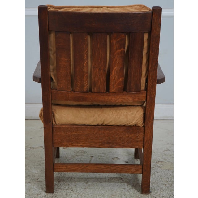 Stickley Gustav Stickley Mission Oak Armchair For Sale - Image 4 of 18