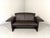 Sofa Indy by Christophe Giraud for Jori, Belgium (marked). Two-seats sofa in in dark brown thick leather, adjustable arm...