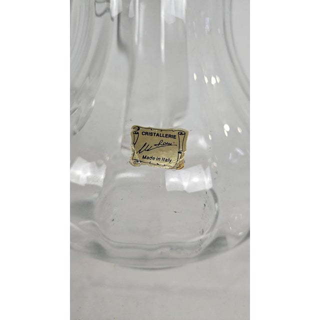 Hollywood Regency Italian Hand-Blown Glass and Silver-Plated Pitcher with Ice Insert, 1950s For Sale - Image 3 of 10