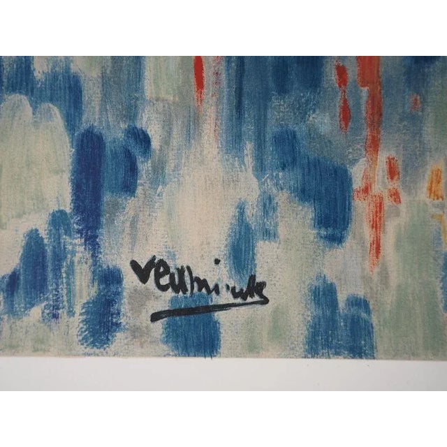 Maurice DE VLAMINCK (1876-1958) The Seine towards Chatou, 1972. Lithograph after a painting from 1906 (Atelier Mourlot)....