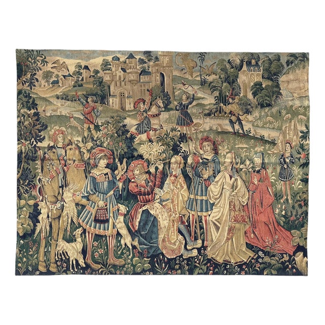 French Aubusson Style Tapestry, 1960s For Sale