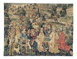 French Aubusson Style Tapestry, 1960s