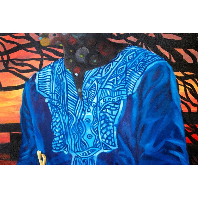 "Bánú Sọ", Oil and Acrylic on Canvas Painting by Ara Deinde For Sale - Image 6 of 9