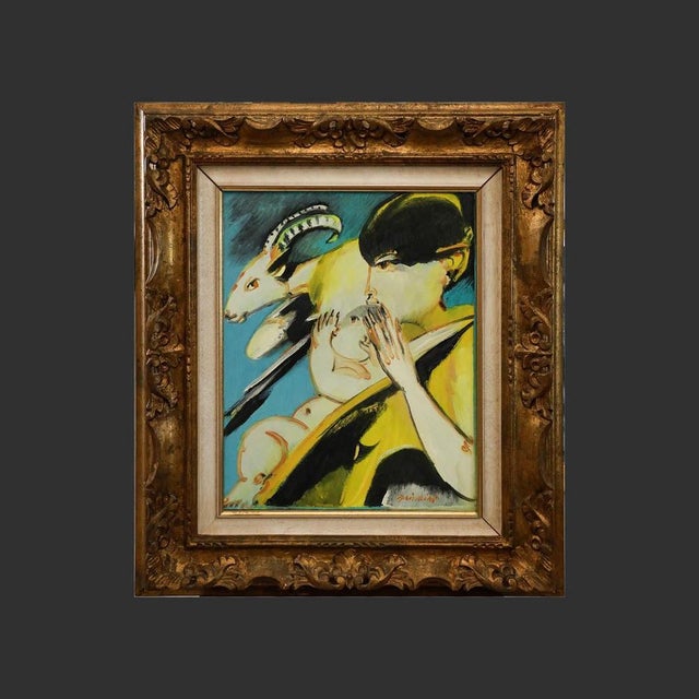 Remo Brindisi, Maternity, Oil on Canvas, 1980, Framed For Sale - Image 13 of 13