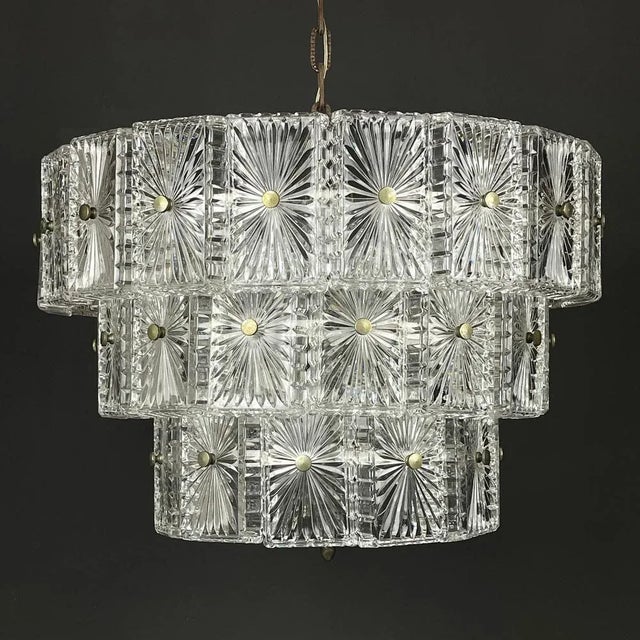 Large Vintage Crystal Chandelier, Italy, 1960s For Sale - Image 13 of 13