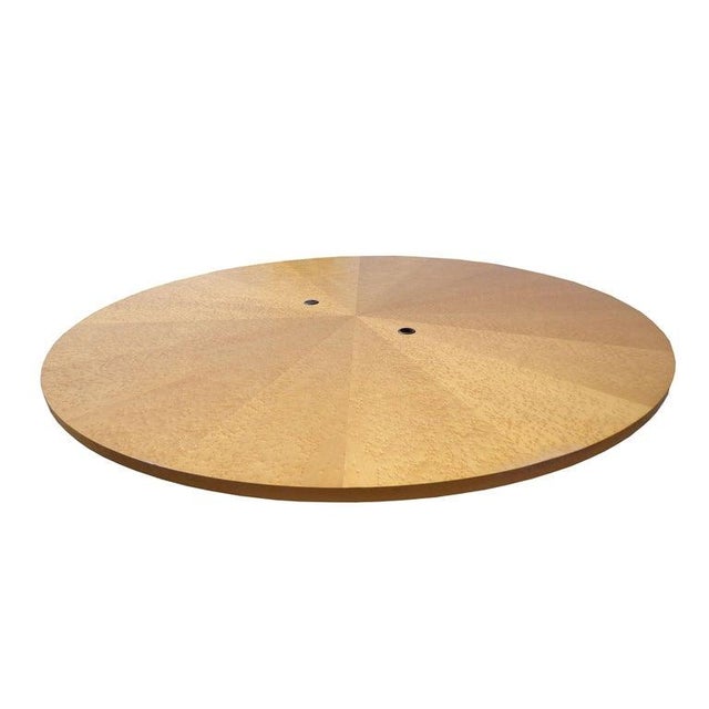 84" Birdseye maple Knoll reff conference table Beautiful maple top with Knoll Reff polished chrome base. Media cable...