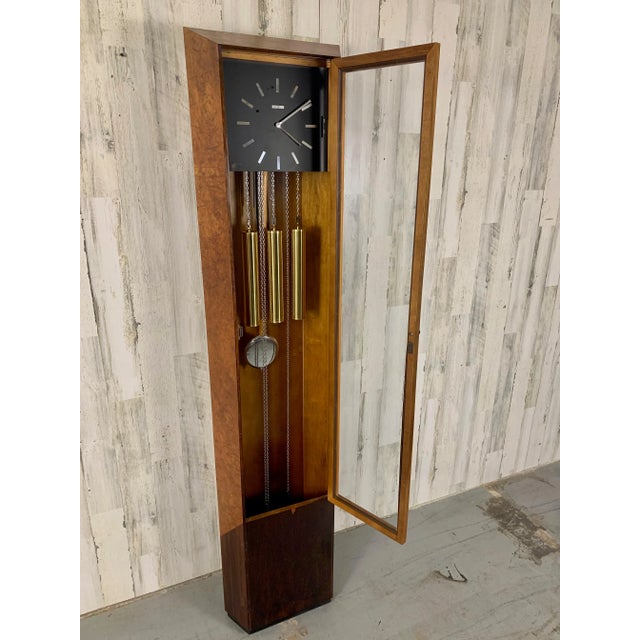 Howard Miller Burl-Wood & Rosewood 8 Day Tall Case Clock For Sale In Dallas - Image 6 of 12