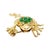 Contemporary Vintage 14k Yellow Gold Emerald Frog Pendant Brooch For Sale - Image 3 of 8
