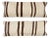 12"x35" SET OF 2 - Hemp Kilim Cushion Covers. A pair of Lumbar Pillow Covers For Sale