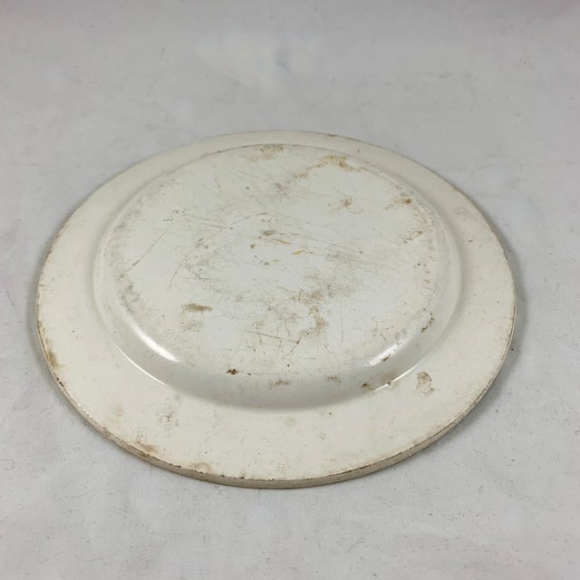 Black Ph Choisy French Creamware Neoclassical Palais à Paris Architecture Plate For Sale - Image 8 of 12