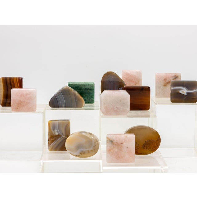 Polished Stone Specimens, Set of 14 For Sale - Image 13 of 13