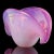 Vintage Cenedese Murano Label Double Position Opal Pink Italian Art Glass Seashell Bowl Vase For Sale In Orlando - Image 6 of 8