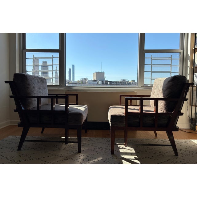 Therien Workshop Studio lattice chair (two) for Dessin Fournir. Truly stunning construction and materials. Solid oak...