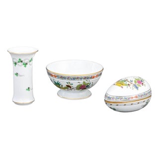 Herend Porcelain Tableware, 3 Pcs For Sale